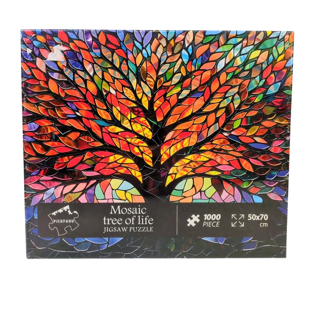PICKFORU Mosaic Tree Of Life Jigsaw Puzzle 1000 Pcs Art 50x70 cm NEW Sealed